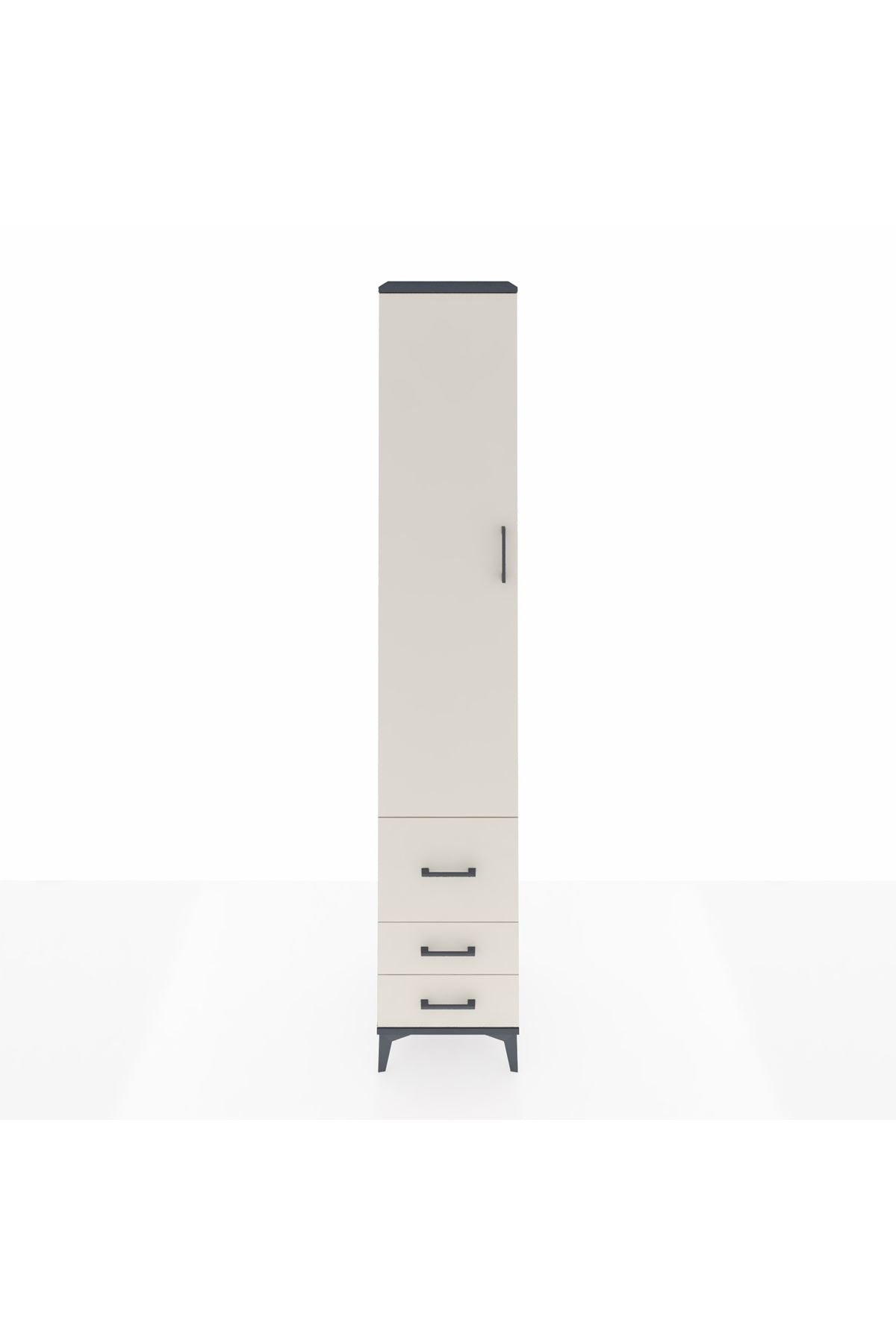 Hyperion Dolap 3 Raflı 3 Çekmeceli Tek Askılı 44x44x243 - S64M101V4B