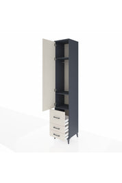 Hyperion Dolap 3 Raflı 3 Çekmeceli Tek Askılı 44x44x243 - S64M101V4B