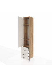 Hyperion Dolap 3 Raflı 3 Çekmeceli Tek Askılı 44x44x243 - S64M101V7B