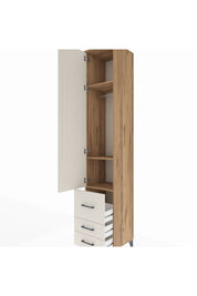 Hyperion Dolap 3 Raflı 3 Çekmeceli Tek Askılı 44x44x243 - S64M101V7B
