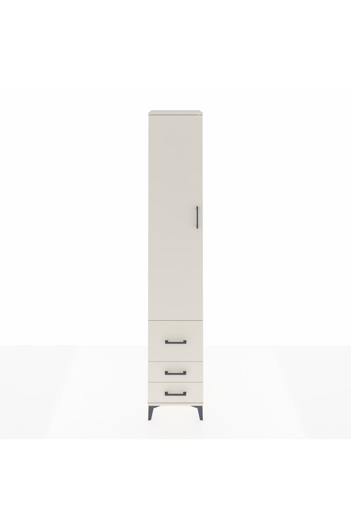 Hyperion Dolap 5 Raflı 3 Çekmeceli Tek Kapaklı 44x44x243 - S64M102V1B