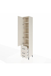 Hyperion Dolap 5 Raflı 3 Çekmeceli Tek Kapaklı 44x44x243 - S64M102V1B