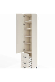 Hyperion Dolap 5 Raflı 3 Çekmeceli Tek Kapaklı 44x44x243 - S64M102V1B