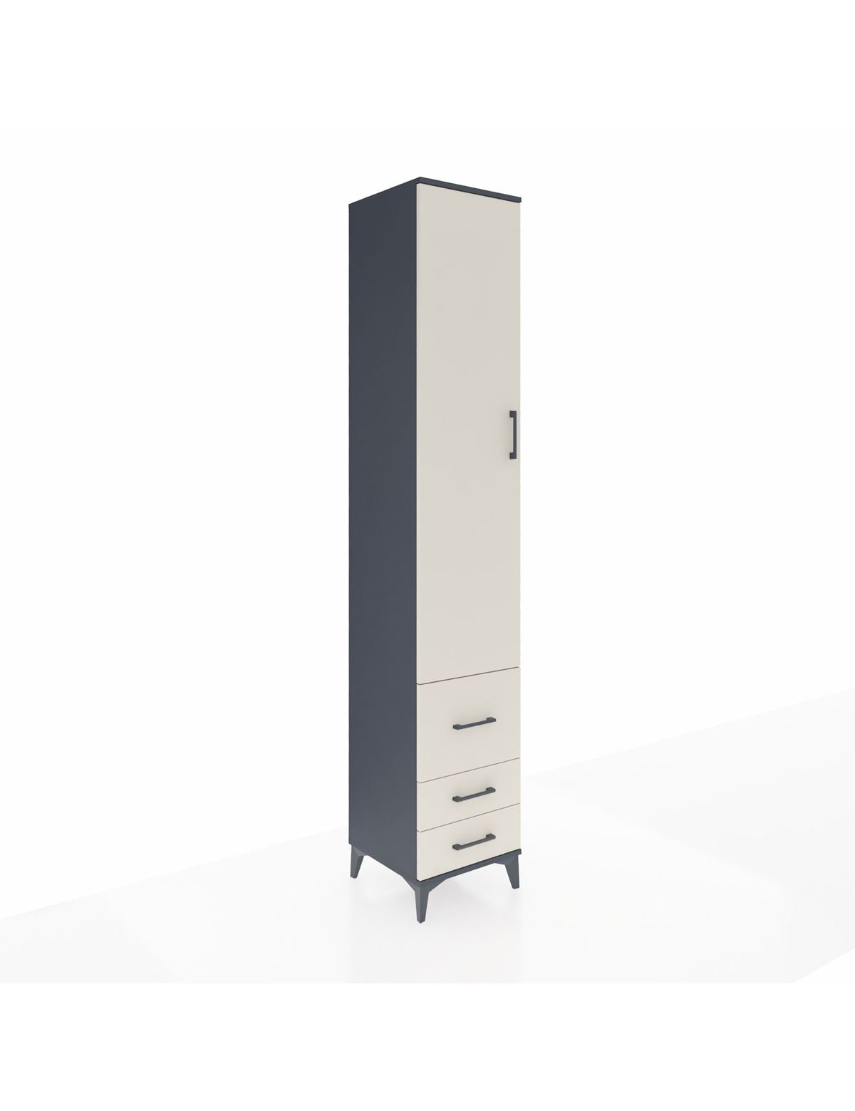 Hyperion Dolap 5 Raflı 3 Çekmeceli Tek Kapaklı 44x44x243 - S64M102V4B