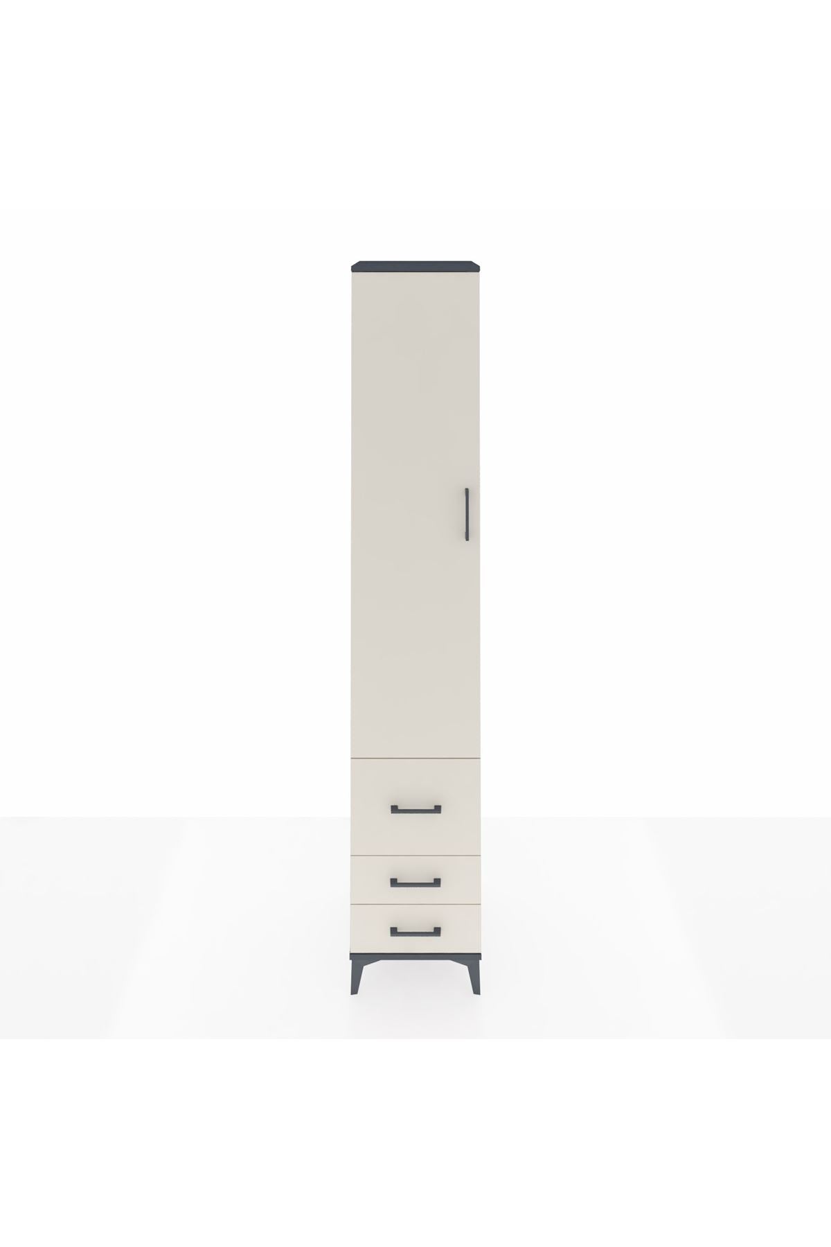 Hyperion Dolap 5 Raflı 3 Çekmeceli Tek Kapaklı 44x44x243 - S64M102V4B