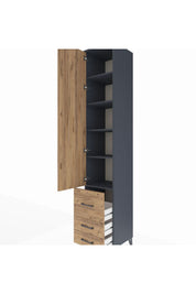 Hyperion Dolap 5 Raflı 3 Çekmeceli Tek Kapaklı 44x44x243 - S64M102V6B