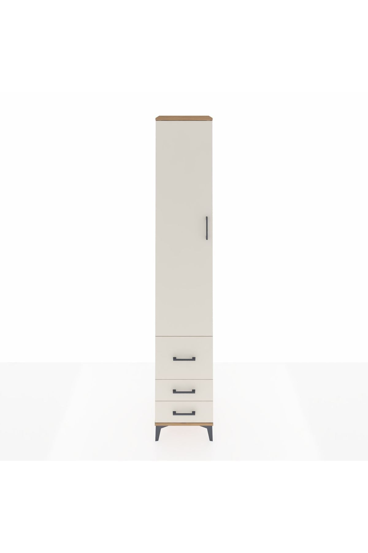 Hyperion Dolap 5 Raflı 3 Çekmeceli Tek Kapaklı 44x44x243 - S64M102V7B