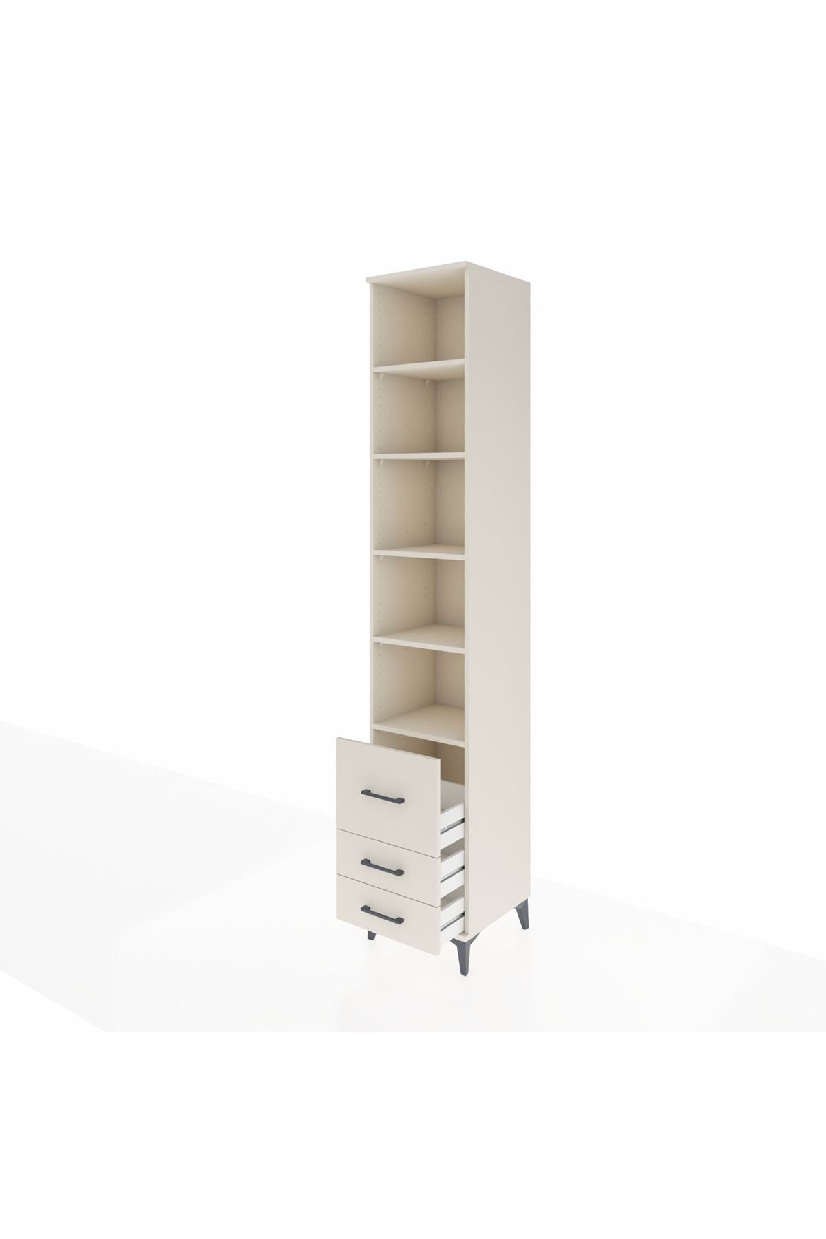Hyperion Dolap 5 Raflı 3 Çekmeceli 44x44x243 - S64M103V1B