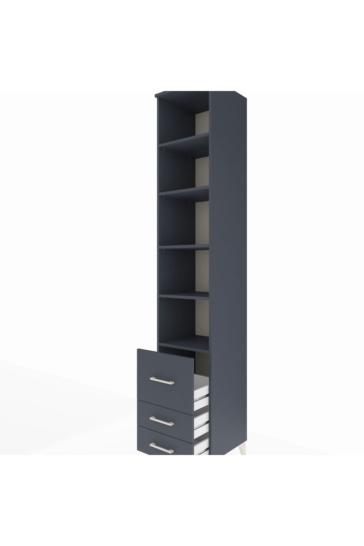 Hyperion Dolap 5 Raflı 3 Çekmeceli 44x44x243 - S64M103V5B
