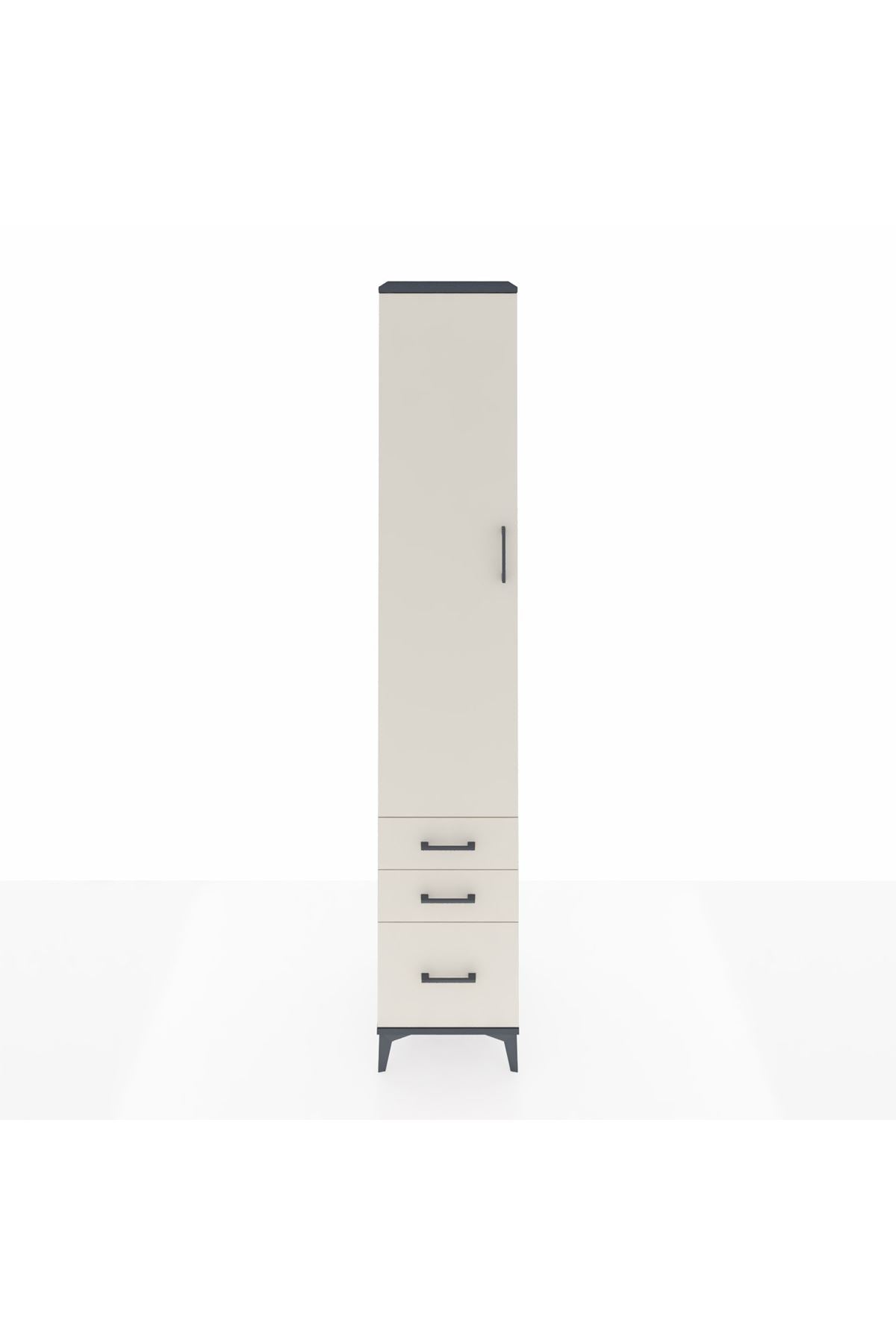Hyperion Dolap 3 Raflı 3 Çekmeceli Tek Askılı 44x44x243 - S64M104V4B