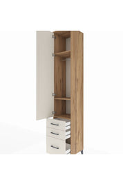 Hyperion Dolap 3 Raflı 3 Çekmeceli Tek Askılı 44x44x243 - S64M104V7B