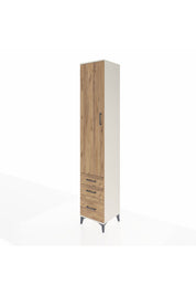 Hyperion Dolap 5 Raflı 3 Çekmeceli Tek Kapaklı 44x44x243 - S64M105V3B