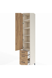 Hyperion Dolap 5 Raflı 3 Çekmeceli Tek Kapaklı 44x44x243 - S64M105V3B