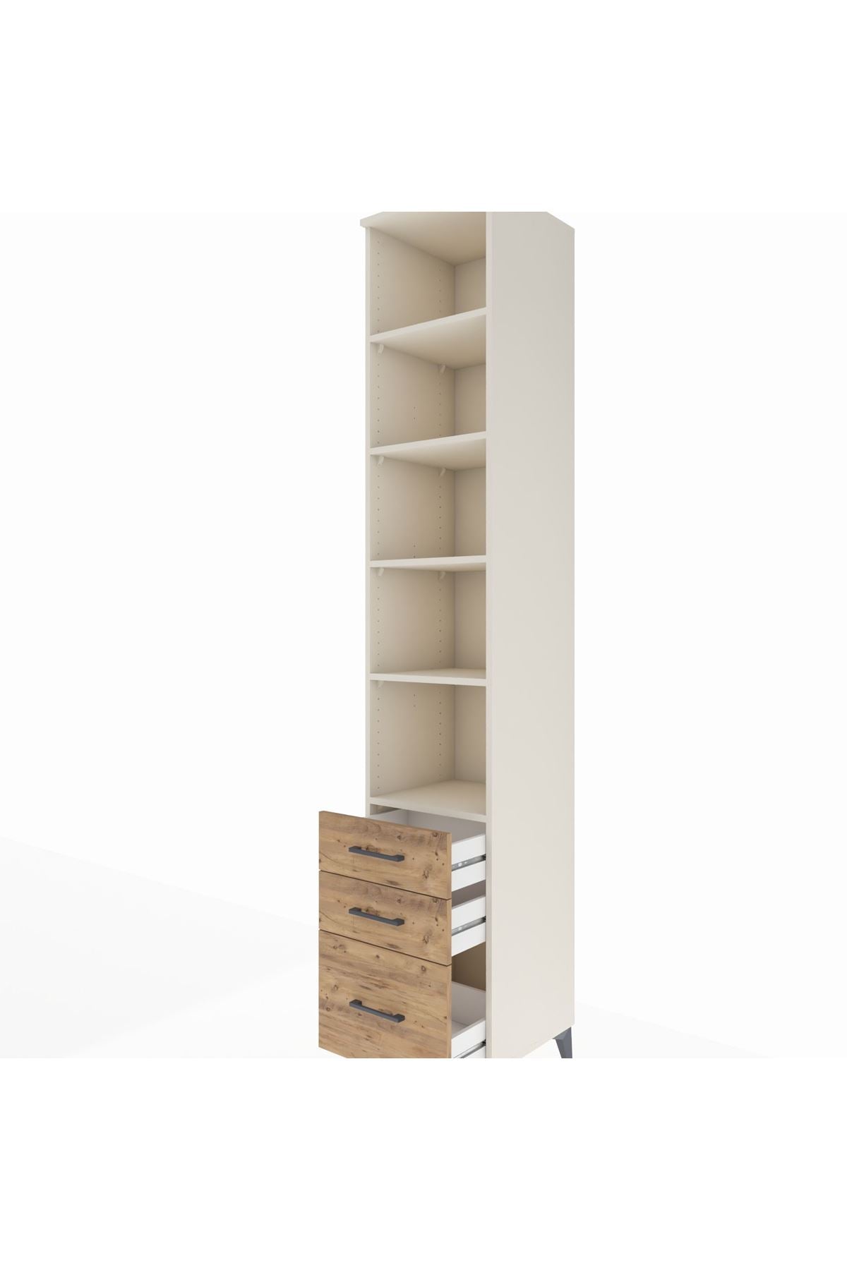 Hyperion Dolap 5 Raflı 3 Çekmeceli 44x44x243 - S64M106V3B