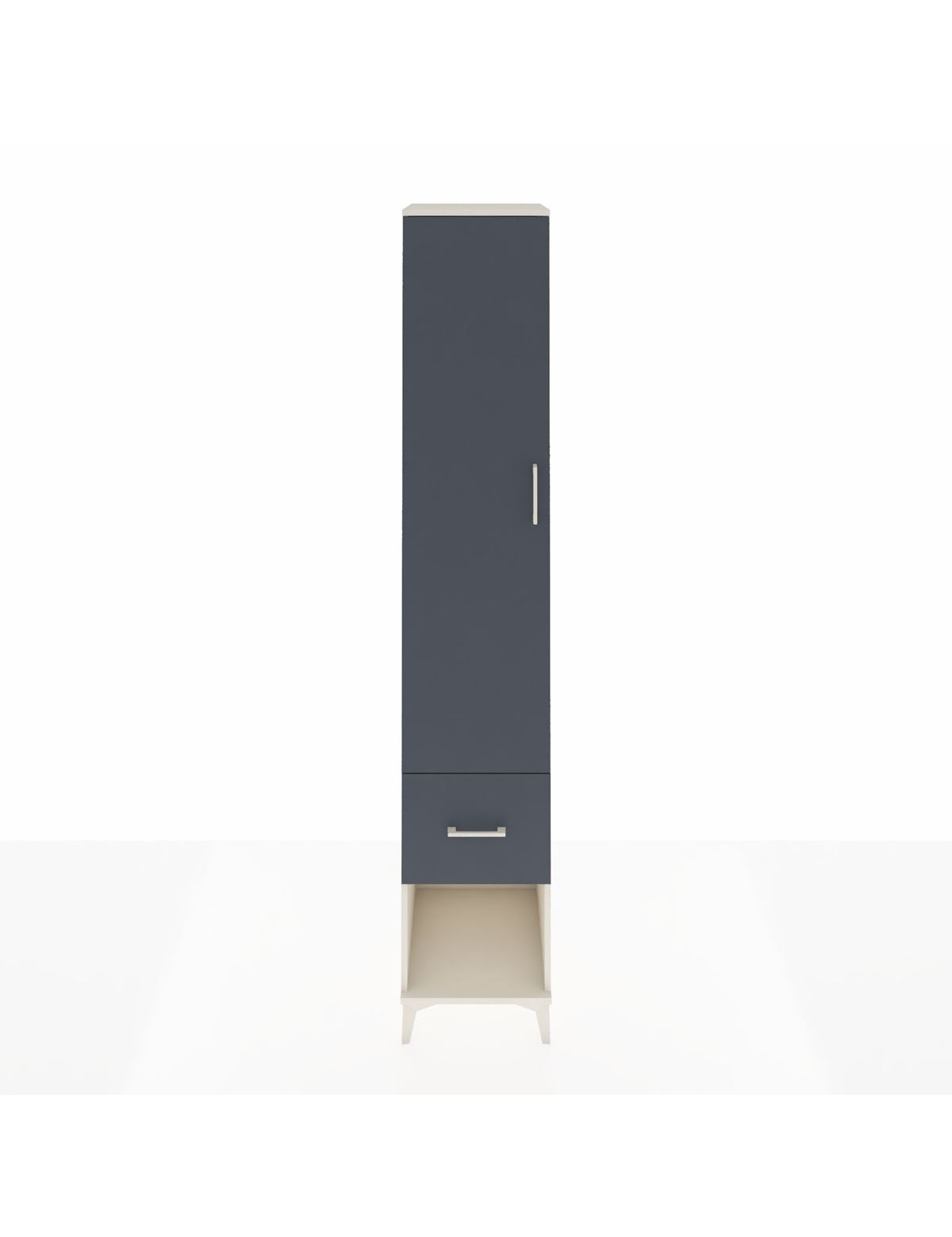 Hyperion Dolap 3 Raflı Tek Çekmeceli Tek Askılı 44x44x243 - S64M107V2B