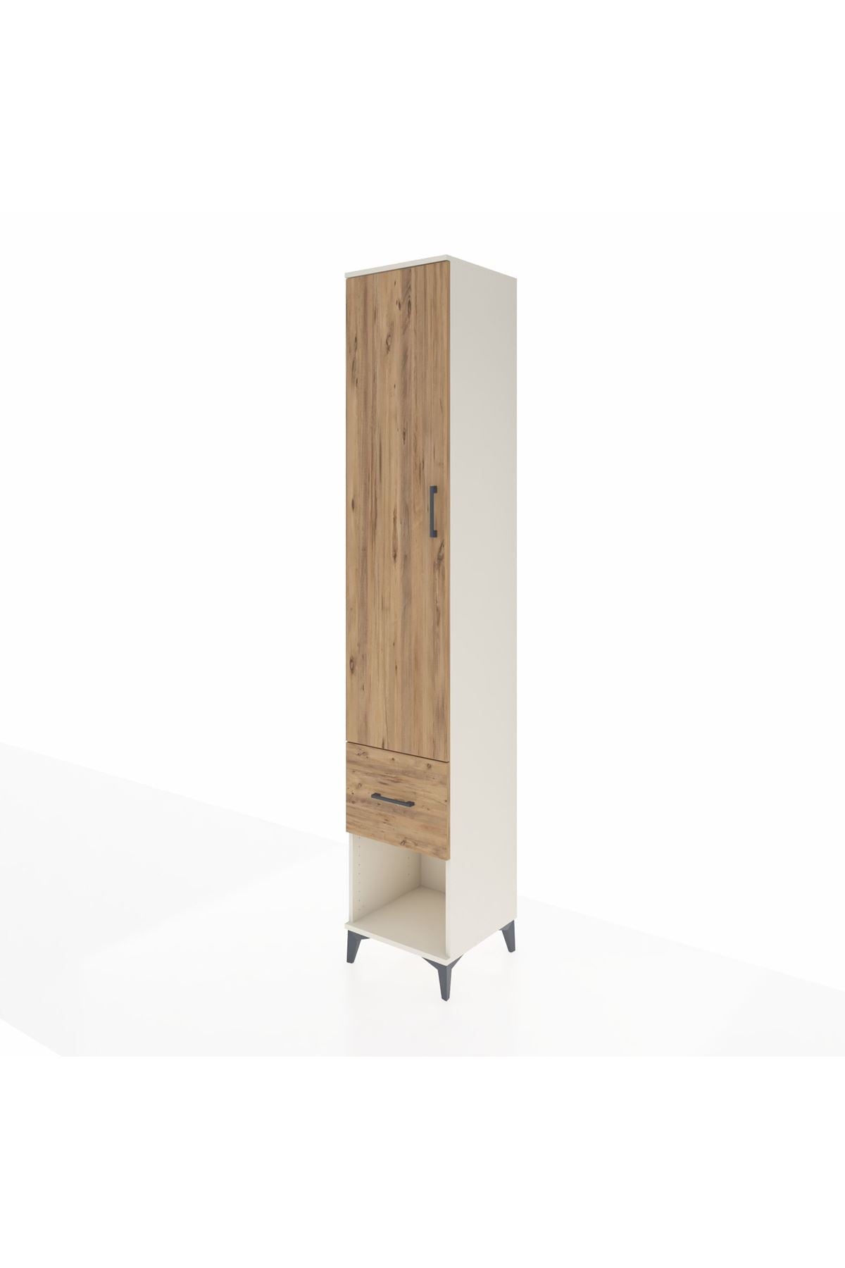 Hyperion Dolap 3 Raflı Tek Çekmeceli Tek Askılı 44x44x243 - S64M107V3B