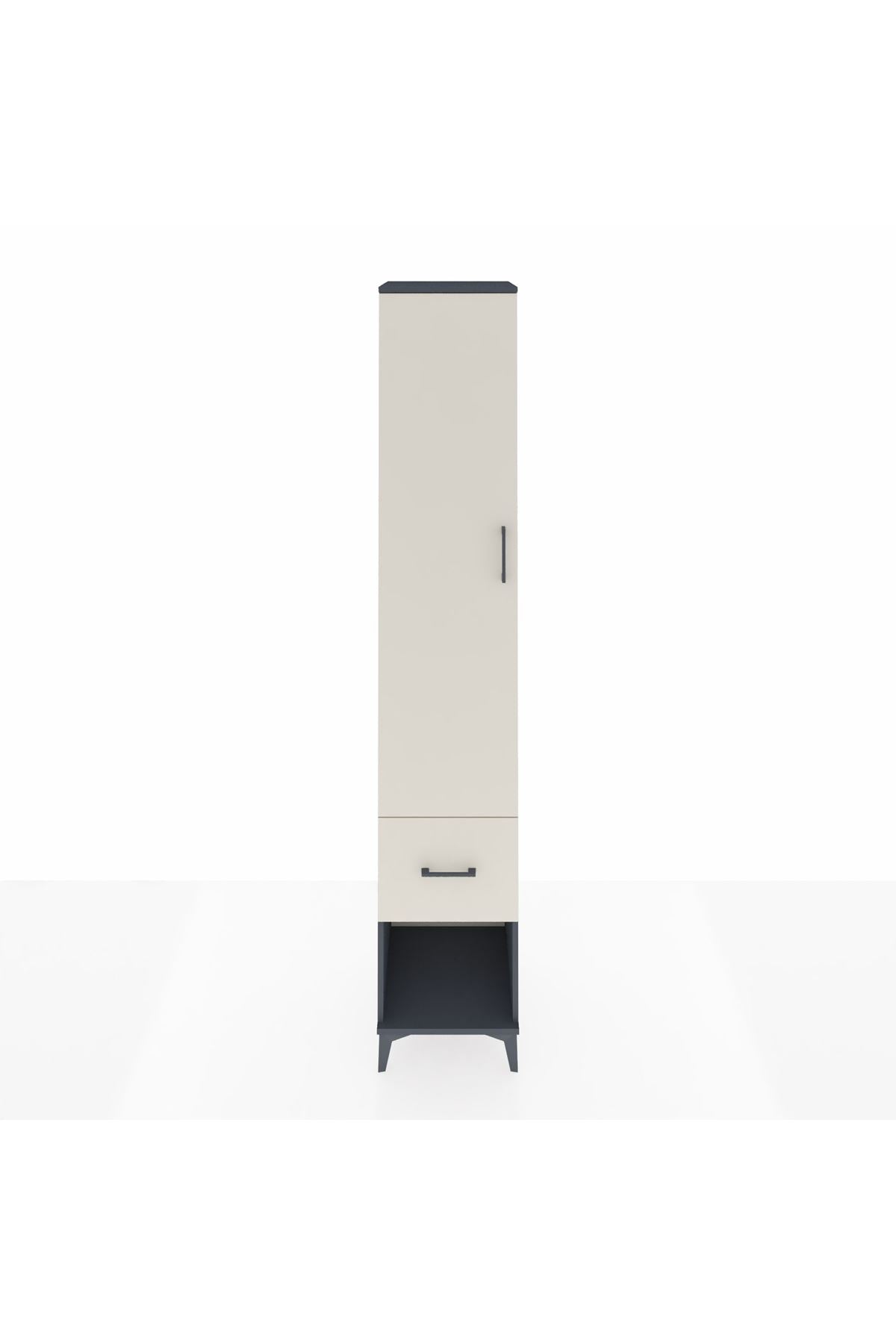 Hyperion Dolap 3 Raflı Tek Çekmeceli Tek Askılı 44x44x243 - S64M107V4B