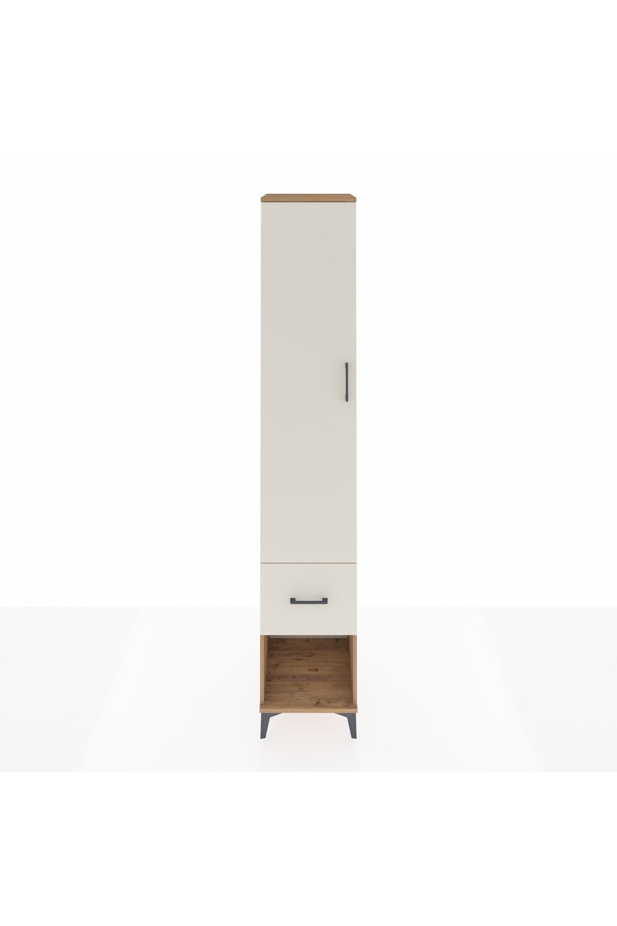 Hyperion Dolap 3 Raflı Tek Çekmeceli Tek Askılı 44x44x243 - S64M107V7B