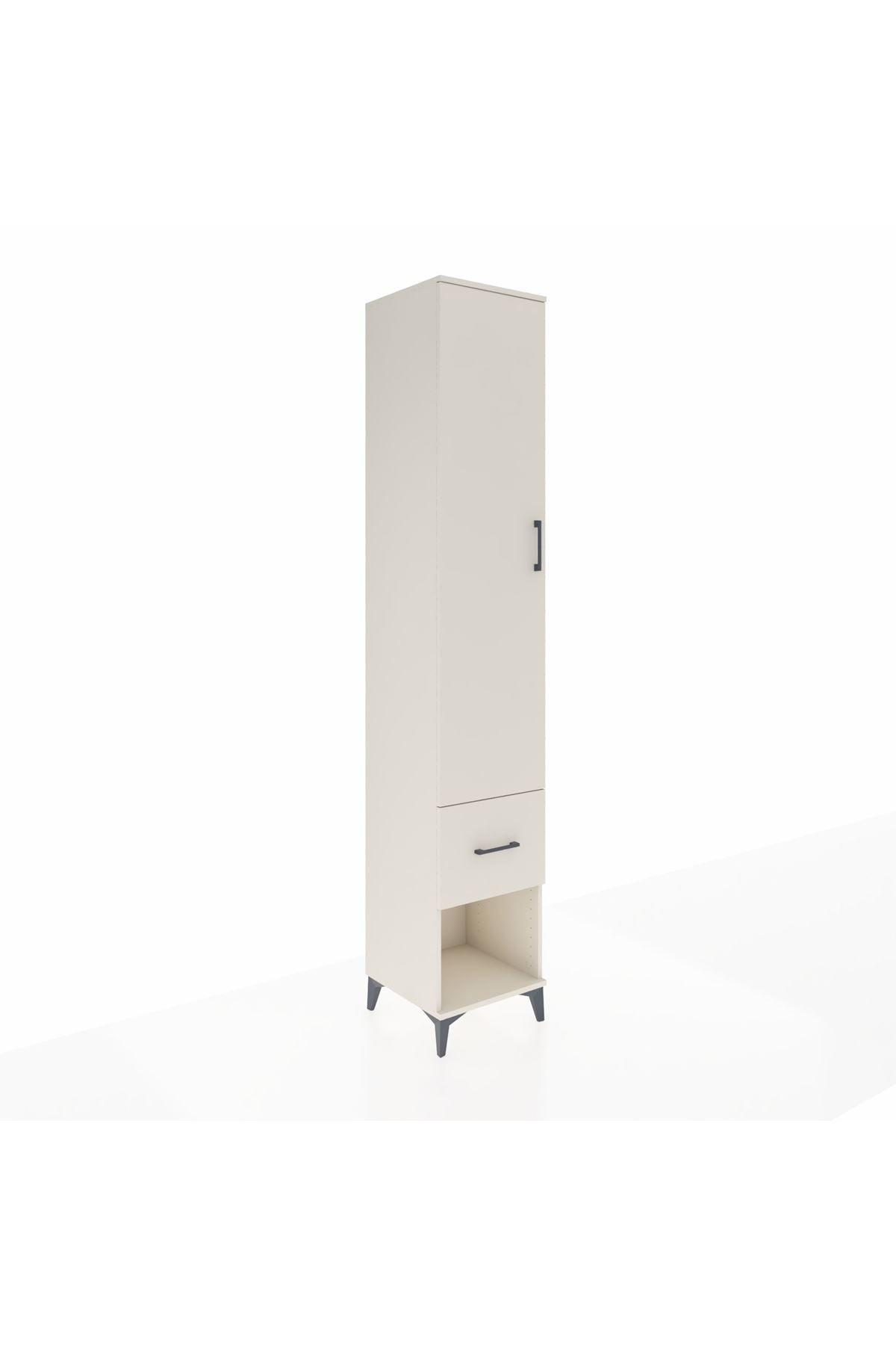 Hyperion Dolap 5 Raflı Tek Çekmeceli Tek Kapaklı 44x44x243 - S64M108V1B