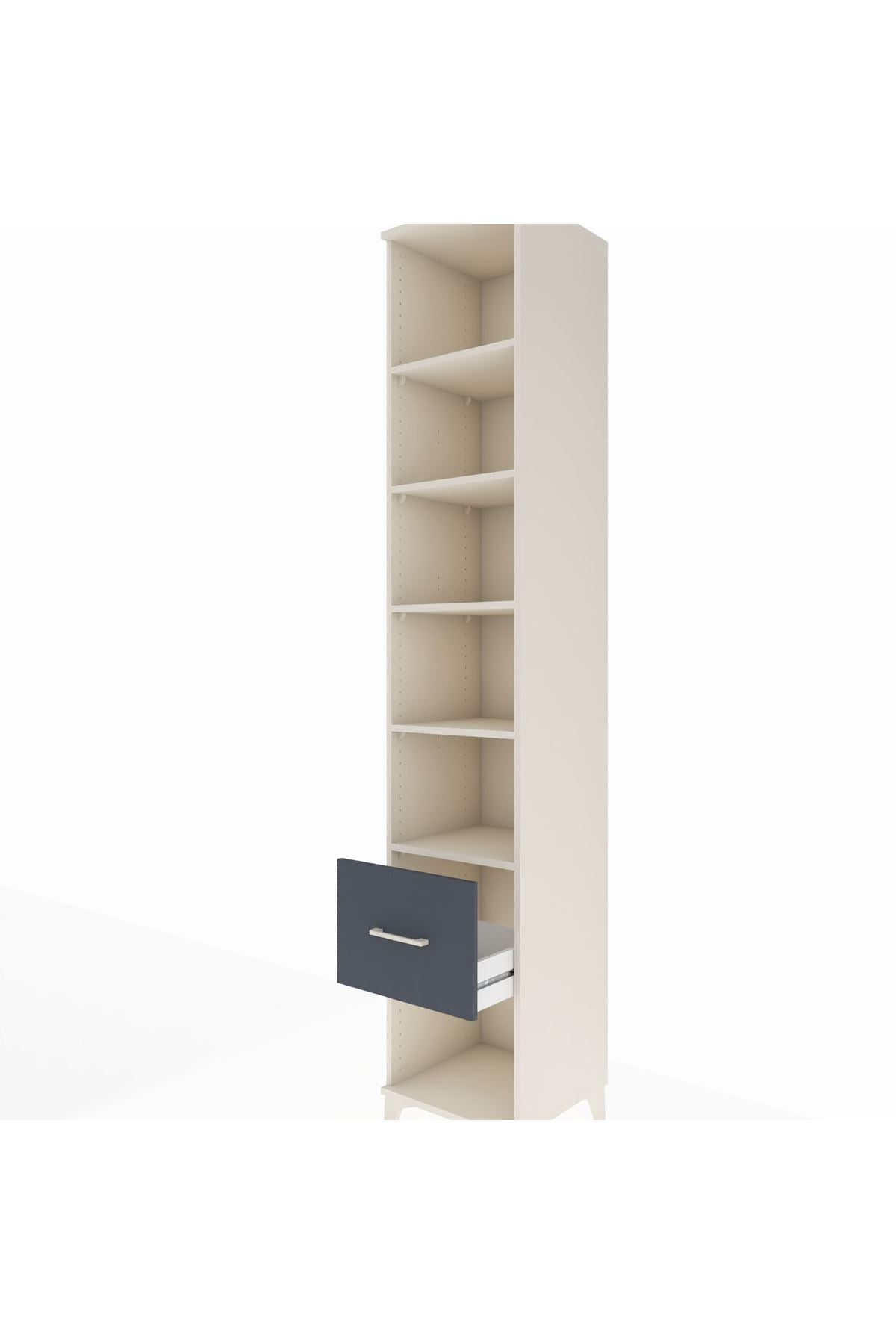 Hyperion Dolap 5 Raflı Tek Çekmeceli 44x44x243 - S64M109V2B