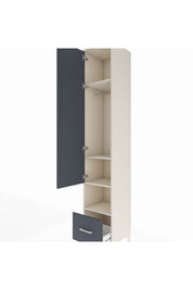 Hyperion Dolap 4 Raflı Tek Çekmeceli Tek Askılı 44x44x243 - S64M110V2B