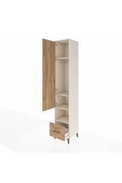 Hyperion Dolap 4 Raflı Tek Çekmeceli Tek Askılı 44x44x243 - S64M110V3B