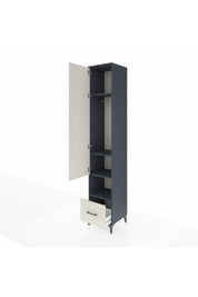Hyperion Dolap 4 Raflı Tek Çekmeceli Tek Askılı 44x44x243 - S64M110V4B