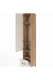 Hyperion Dolap 4 Raflı Tek Çekmeceli Tek Askılı 44x44x243 - S64M110V7B