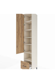 Hyperion Dolap 6 Raflı Tek Çekmeceli Tek Kapaklı 44x44x243 - S64M111V3B