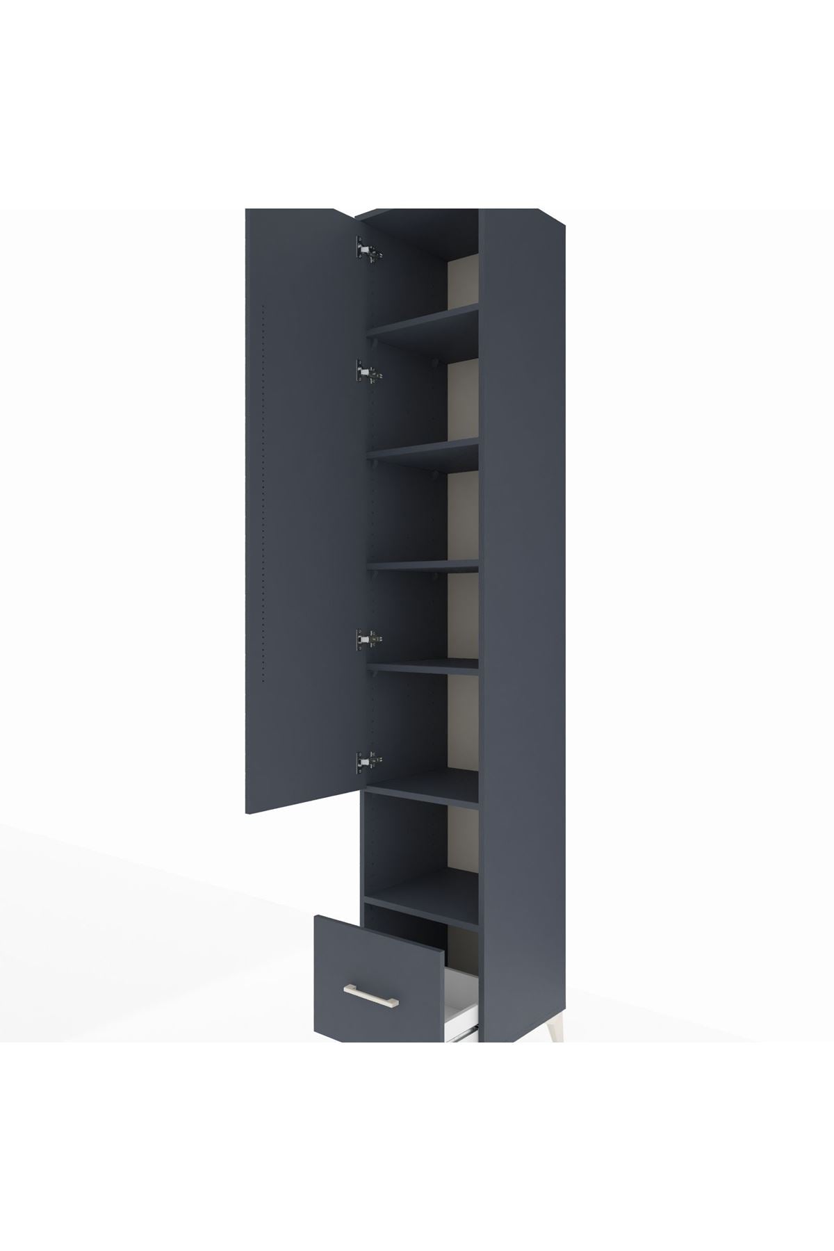 Hyperion Dolap 6 Raflı Tek Çekmeceli Tek Kapaklı 44x44x243 - S64M111V5B