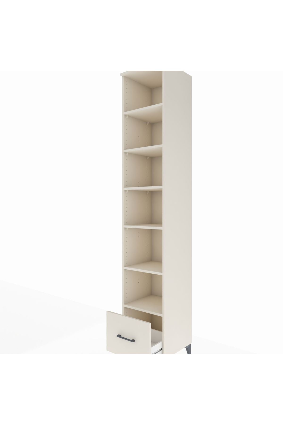 Hyperion Dolap 6 Raflı Tek Çekmeceli 44x44x243 - S64M112V1B