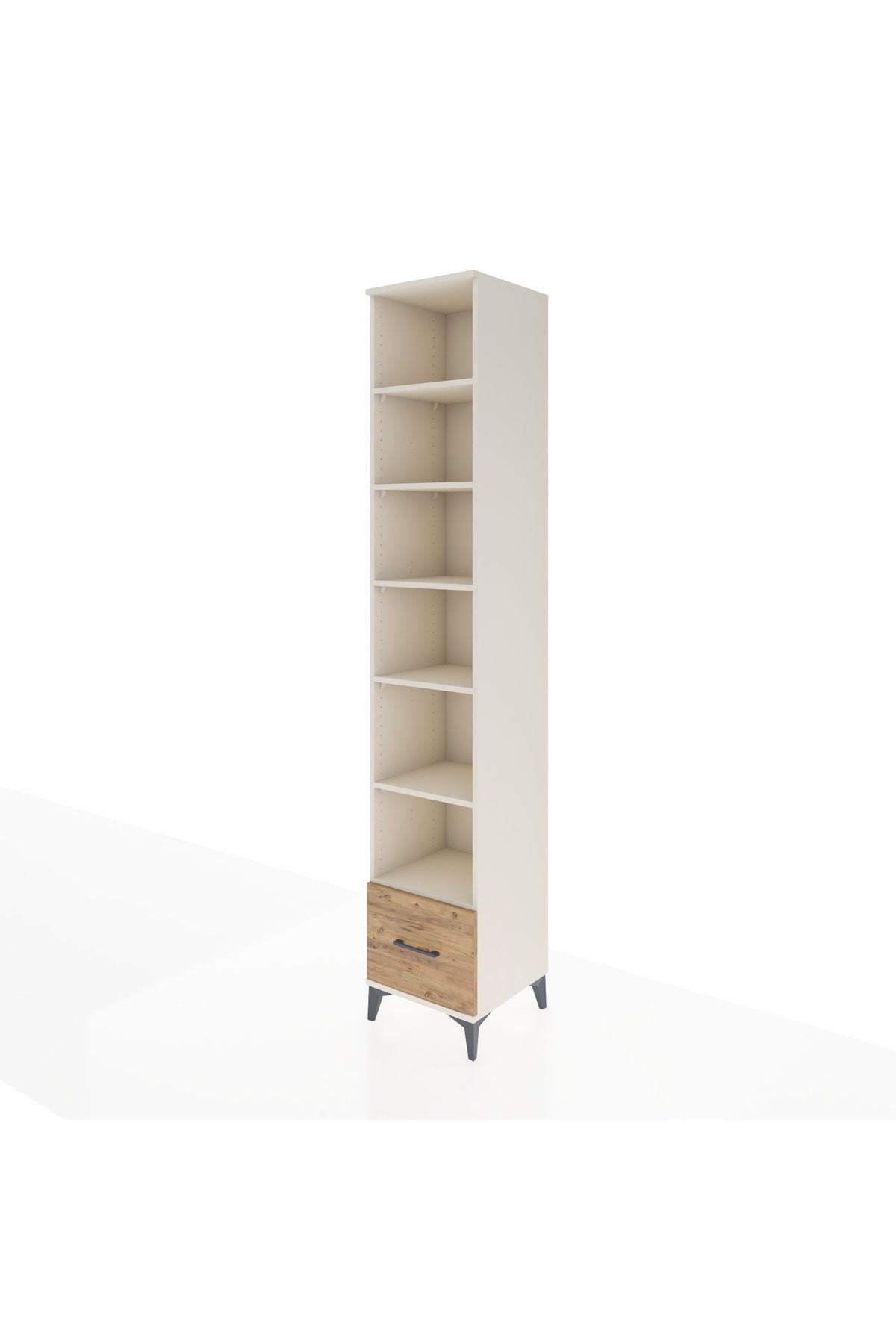 Hyperion Dolap 6 Raflı Tek Çekmeceli 44x44x243 - S64M112V3B