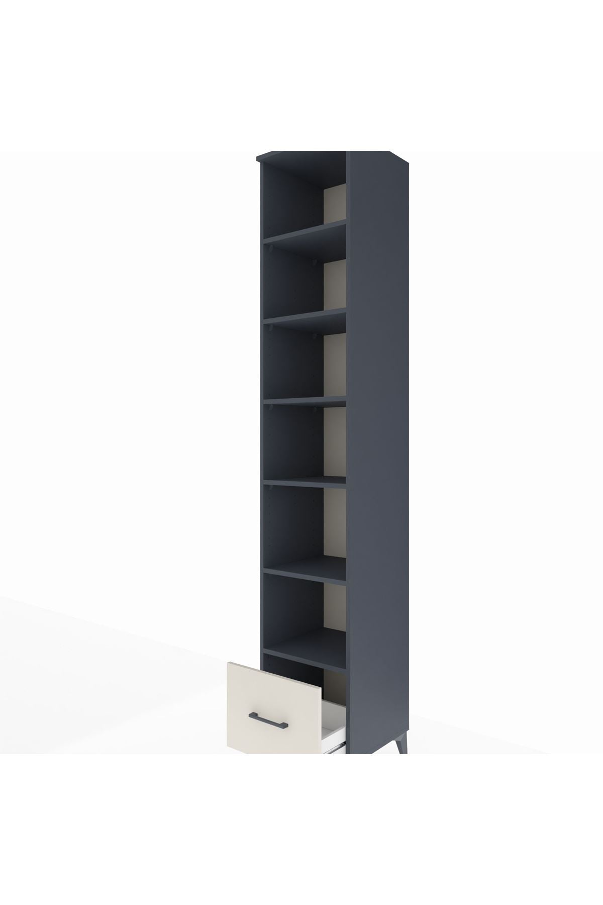 Hyperion Dolap 6 Raflı Tek Çekmeceli 44x44x243 - S64M112V4B