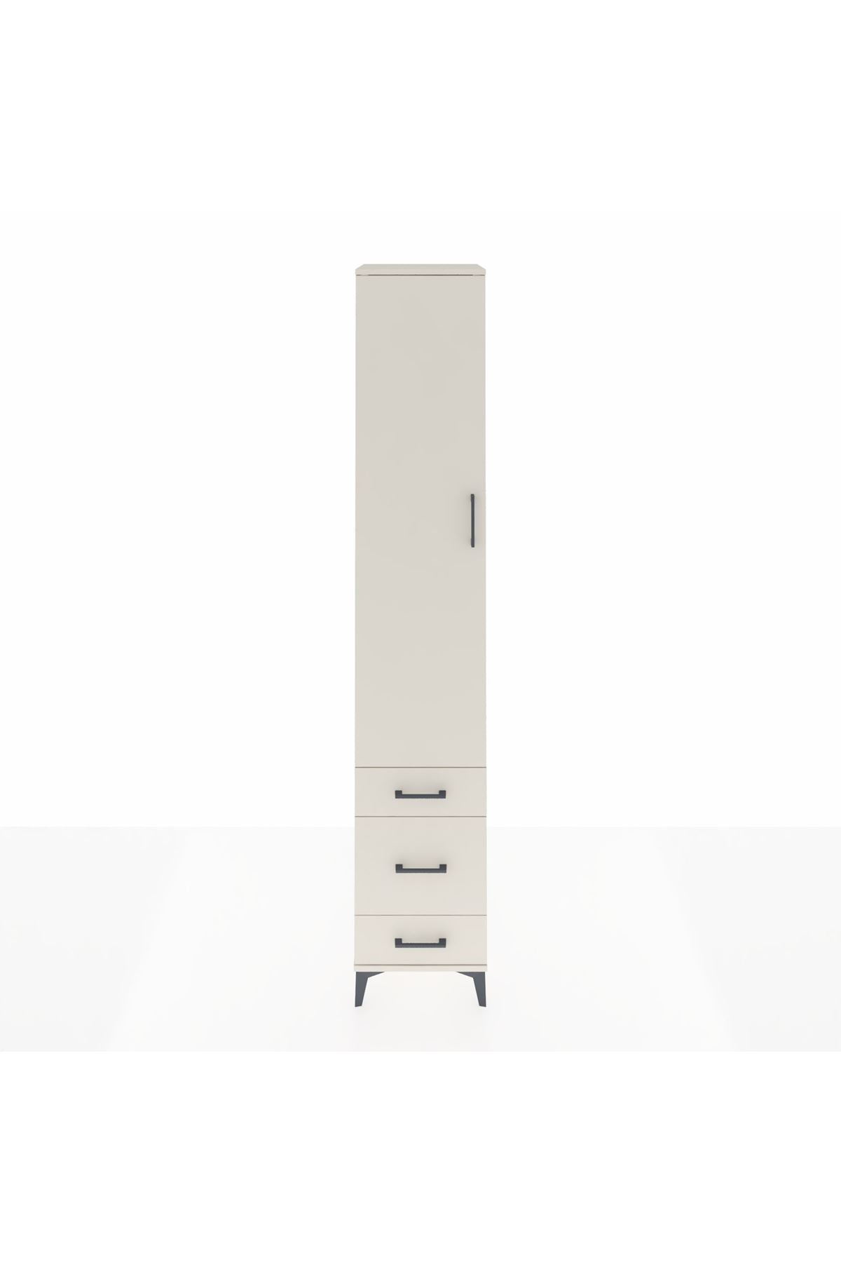 Hyperion Dolap 3 Raflı 3 Çekmeceli Tek Askılı 44x44x243 - S64M113V1B