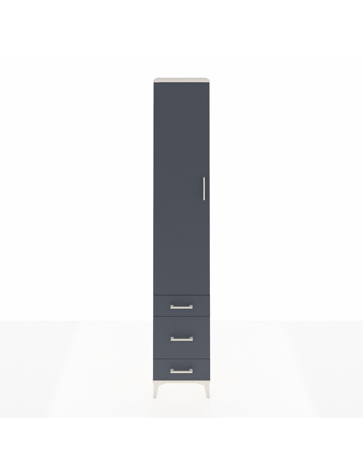 Hyperion Dolap 3 Raflı 3 Çekmeceli Tek Askılı 44x44x243 - S64M113V2B