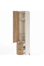 Hyperion Dolap 3 Raflı 3 Çekmeceli Tek Askılı 44x44x243 - S64M113V3B