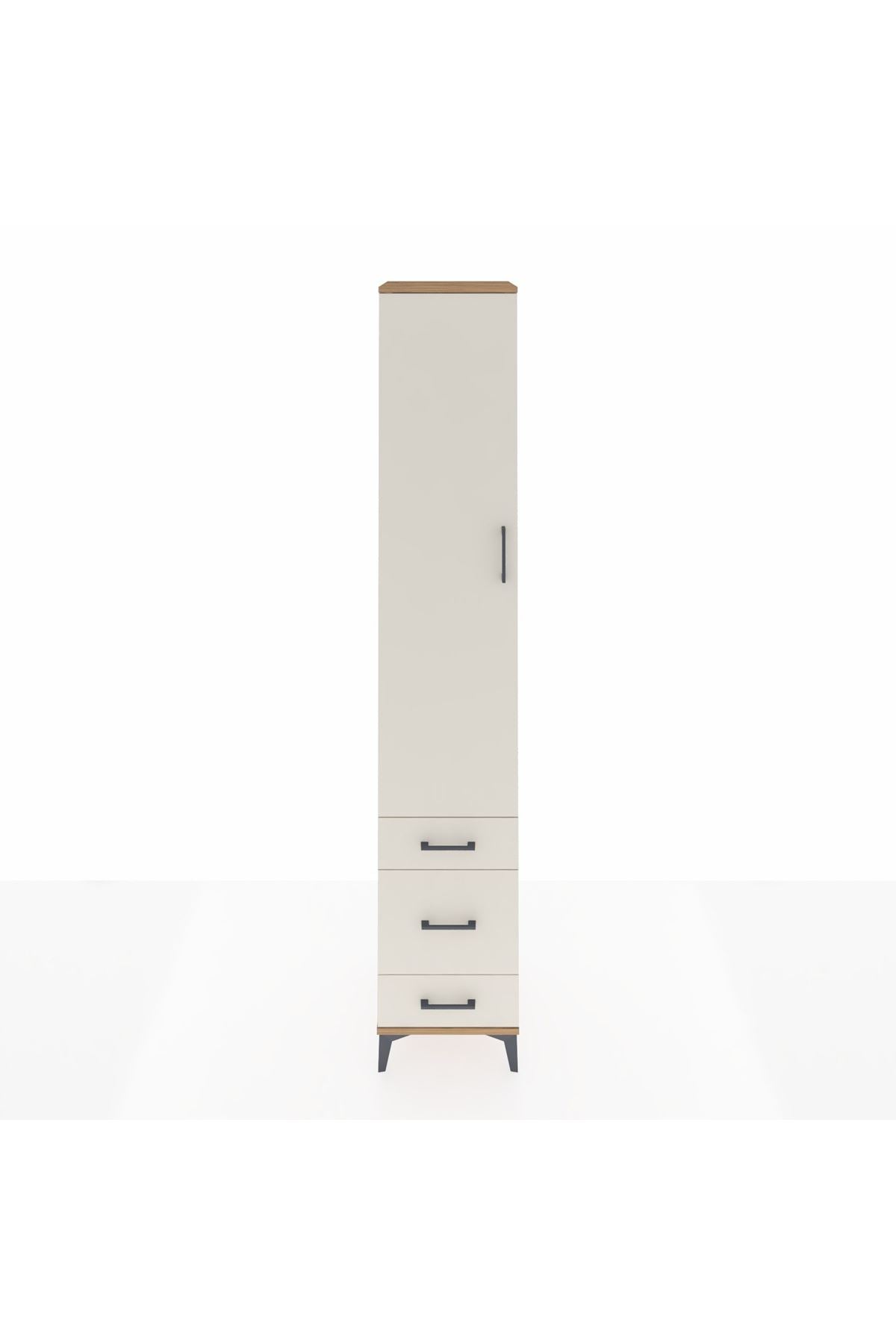 Hyperion Dolap 3 Raflı 3 Çekmeceli Tek Askılı 44x44x243 - S64M113V7B