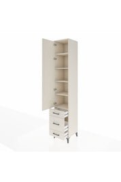 Hyperion Dolap 5 Raflı 3 Çekmeceli Tek Kapaklı 44x44x243 - S64M114V1B