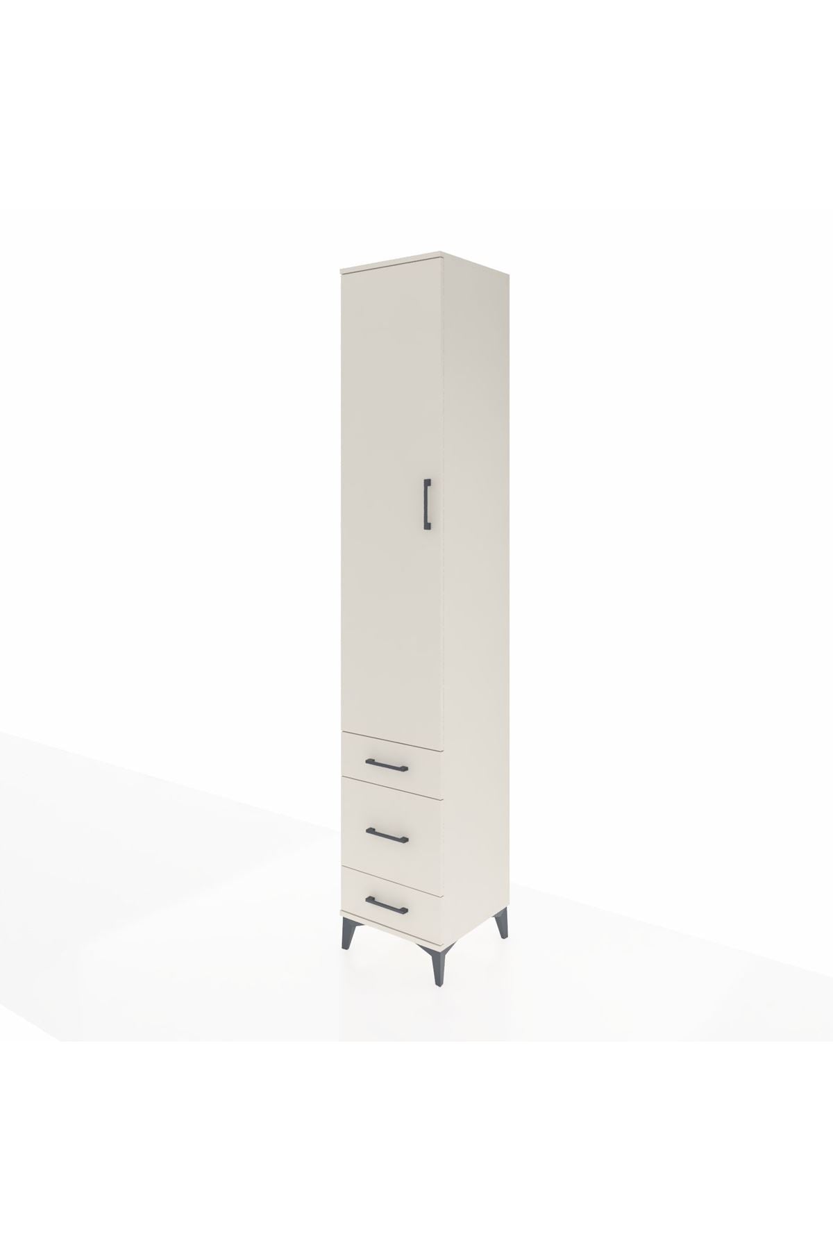 Hyperion Dolap 5 Raflı 3 Çekmeceli Tek Kapaklı 44x44x243 - S64M114V1B