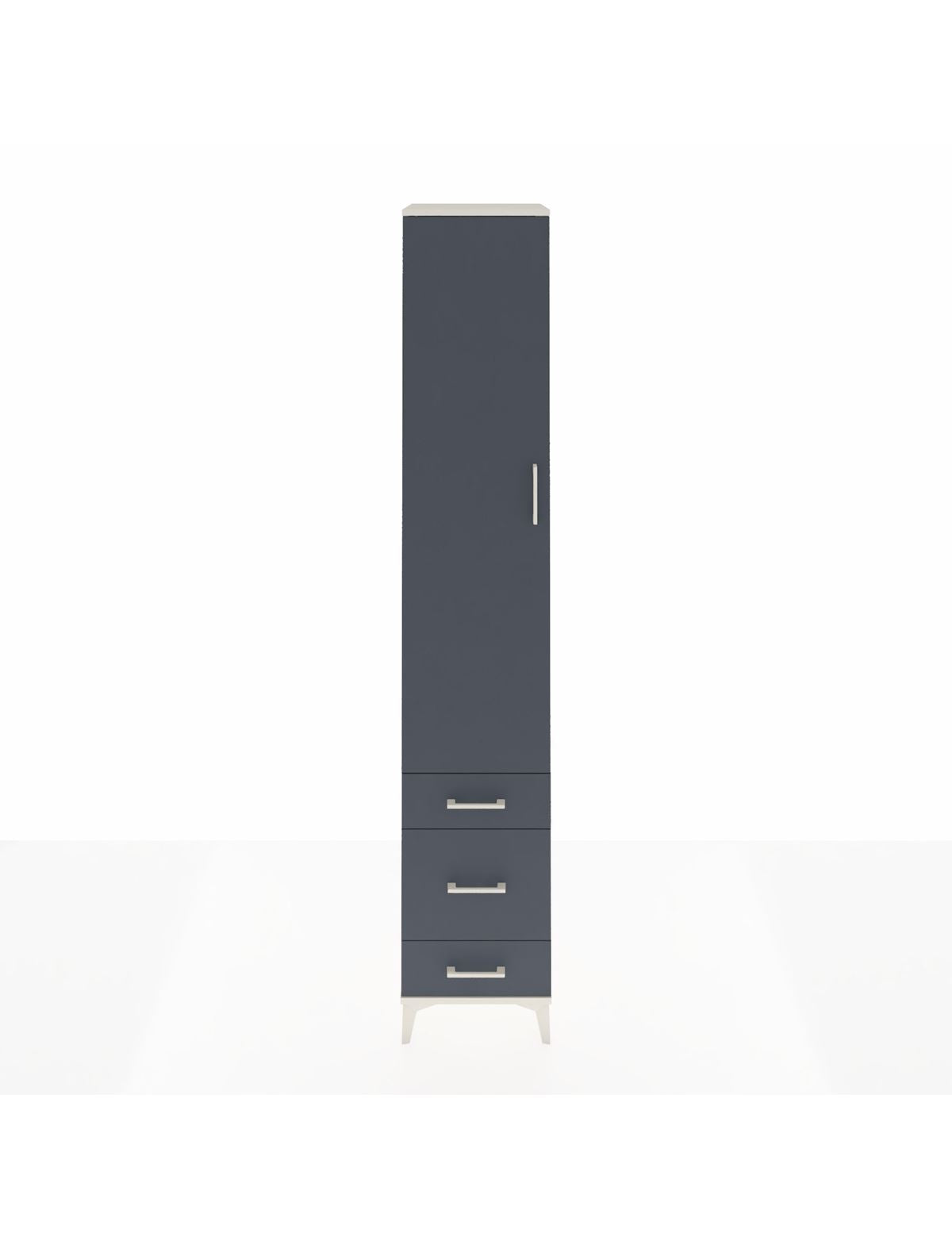 Hyperion Dolap 5 Raflı 3 Çekmeceli Tek Kapaklı 44x44x243 - S64M114V2B
