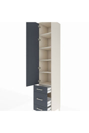 Hyperion Dolap 5 Raflı 3 Çekmeceli Tek Kapaklı 44x44x243 - S64M114V2B
