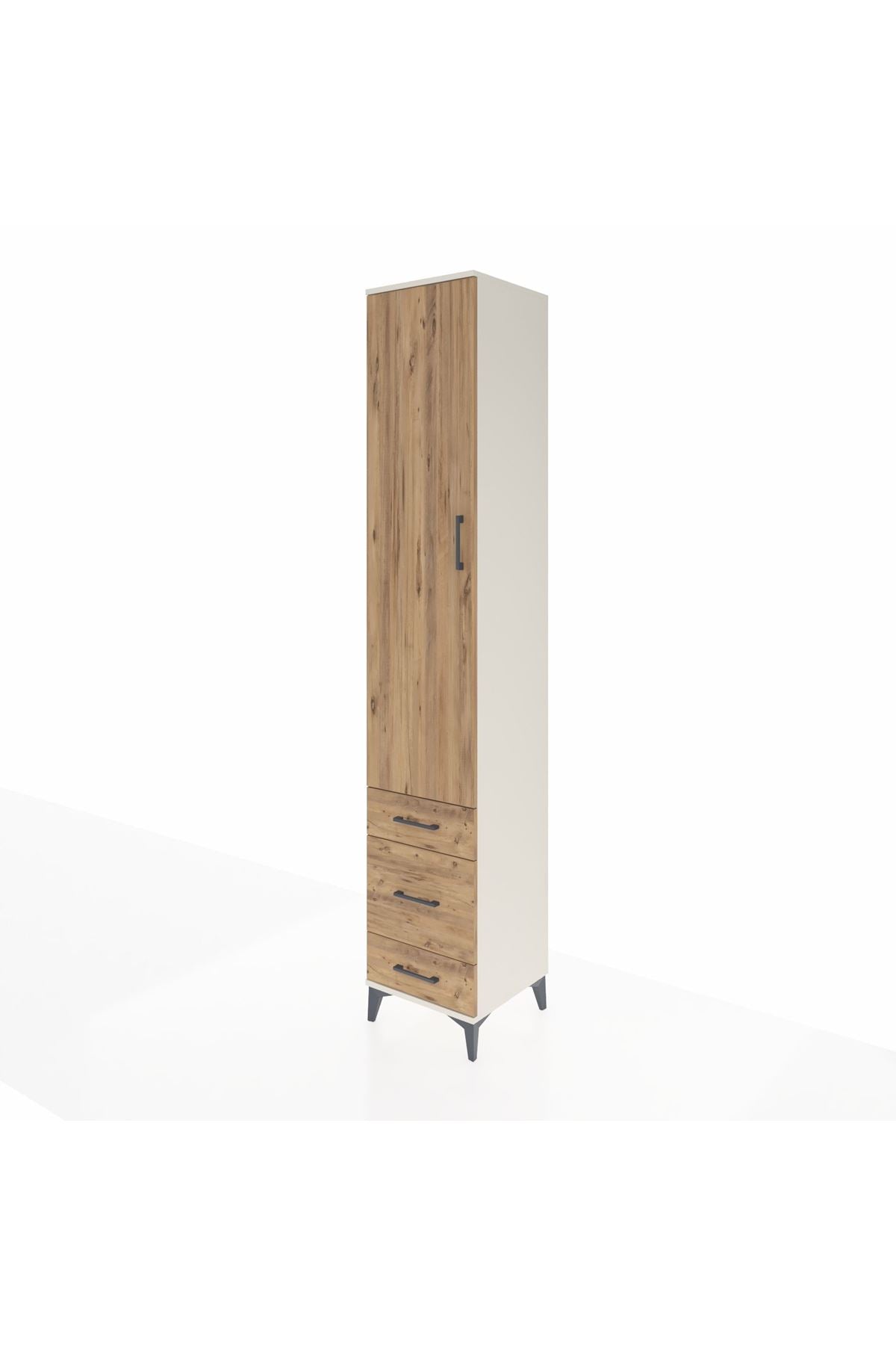Hyperion Dolap 5 Raflı 3 Çekmeceli Tek Kapaklı 44x44x243 - S64M114V3B
