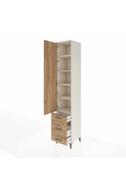 Hyperion Dolap 5 Raflı 3 Çekmeceli Tek Kapaklı 44x44x243 - S64M114V3B