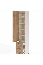 Hyperion Dolap 5 Raflı 3 Çekmeceli Tek Kapaklı 44x44x243 - S64M114V3B
