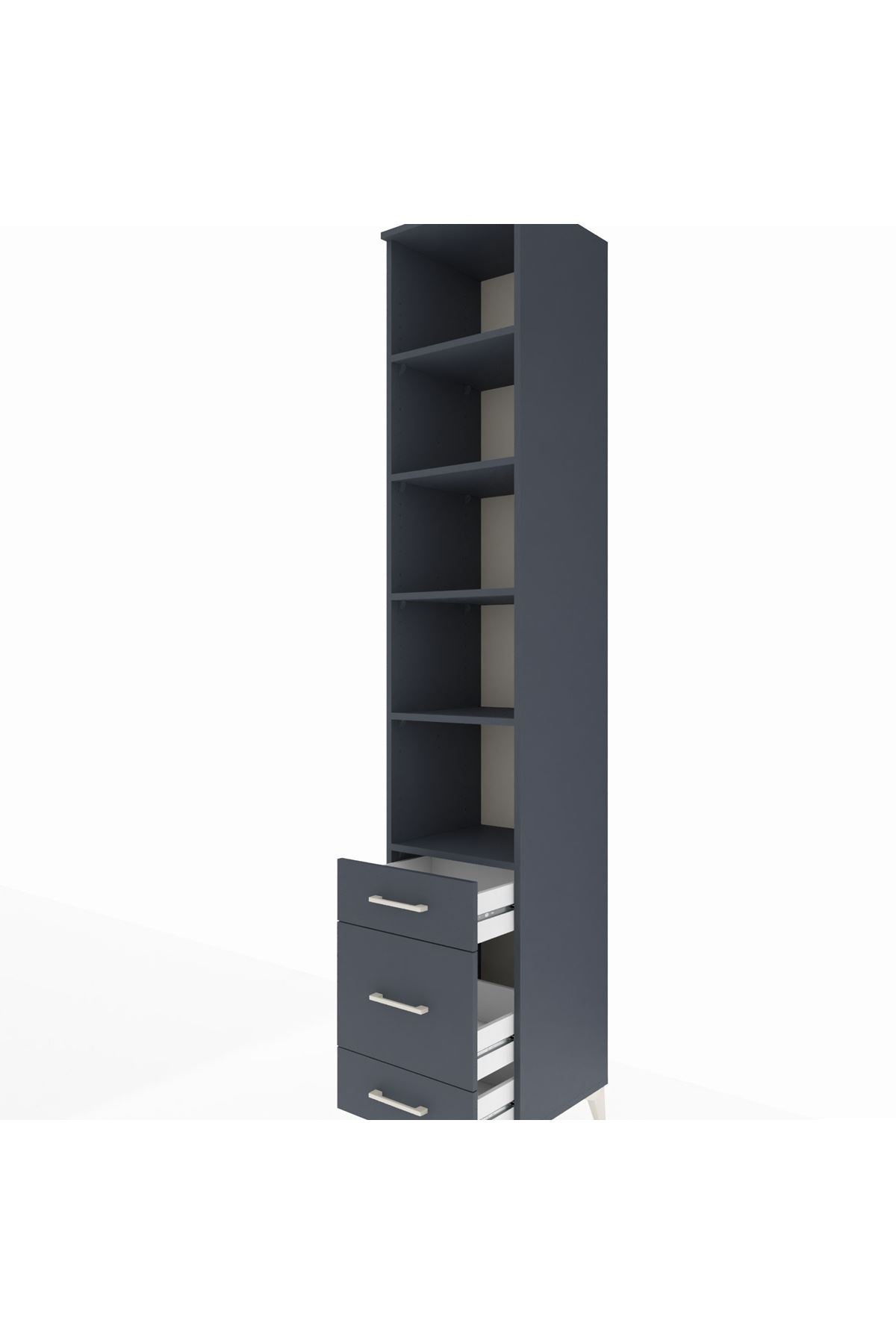 Hyperion Dolap 5 Raflı 3 Çekmeceli 44x44x243 - S64M115V5B