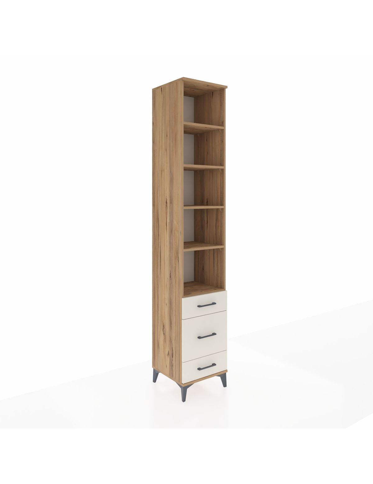 Hyperion Dolap 5 Raflı 3 Çekmeceli 44x44x243 - S64M115V7B
