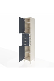 Hyperion Dolap 4 Raflı 4 Çekmeceli 2 Kapaklı 44x44x243 - S64M116V2B