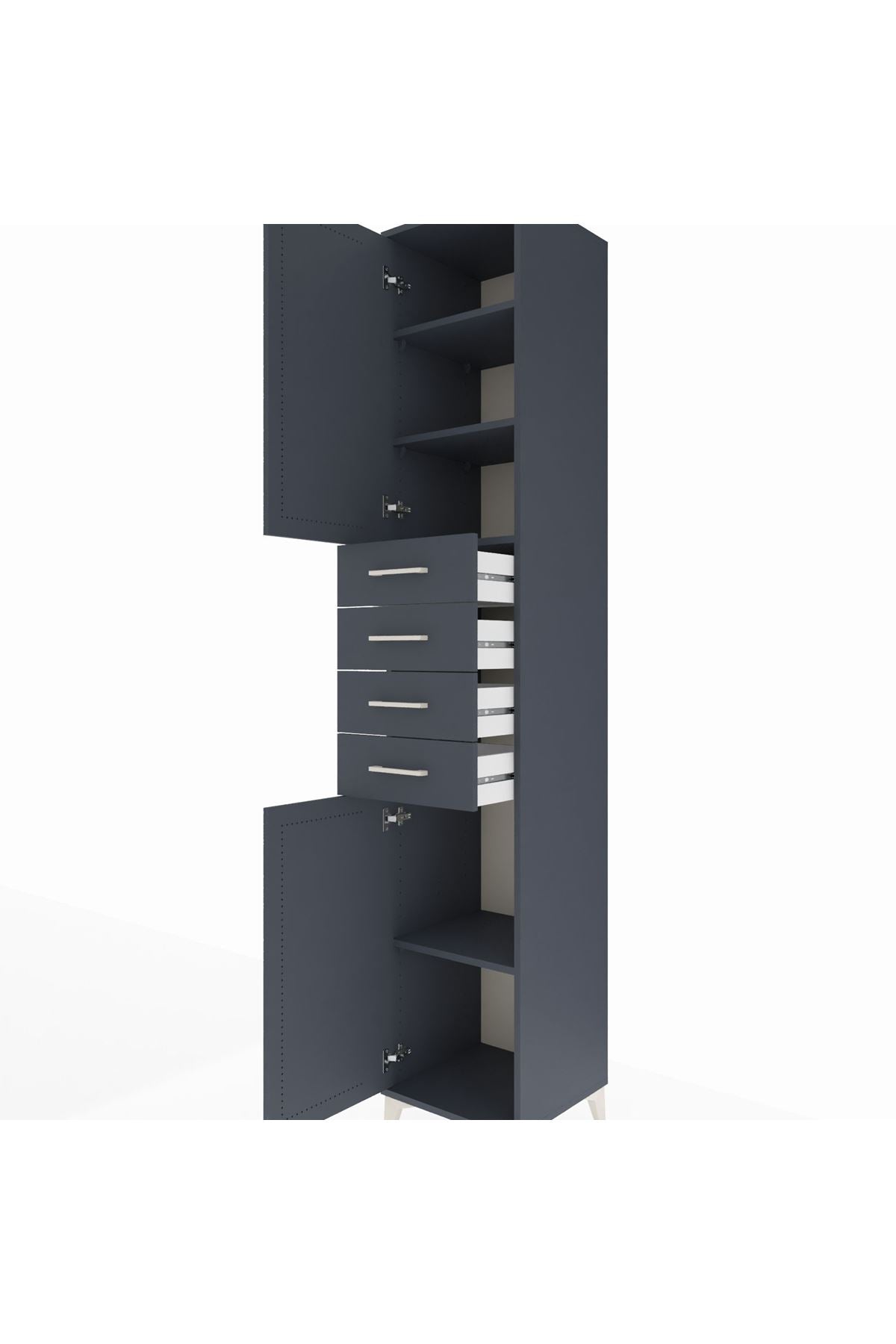 Hyperion Dolap 4 Raflı 4 Çekmeceli 2 Kapaklı 44x44x243 - S64M116V5B