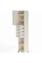 Hyperion Dolap 4 Raflı 4 Çekmeceli Tek Kapaklı 44x44x243 - S64M117V1B