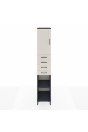 Hyperion Dolap 4 Raflı 4 Çekmeceli Tek Kapaklı 44x44x243 - S64M117V4B